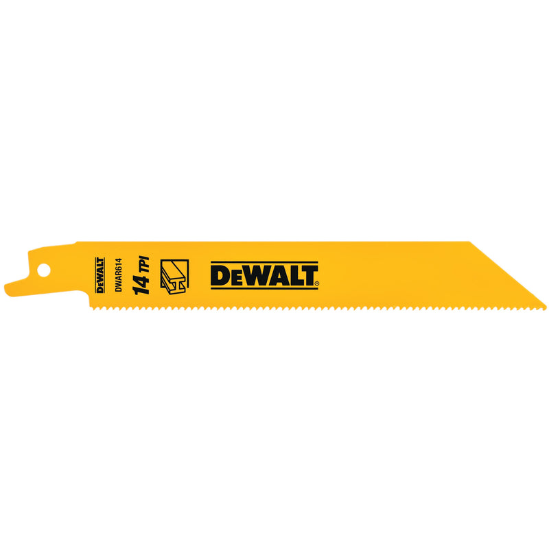 DEWALT 6 in. Bi-Metal Reciprocating Saw Blade 14 TPI 5 pk