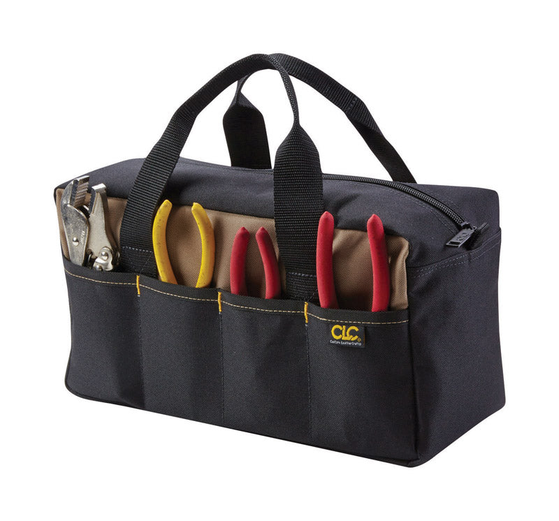 CLC 5.5 in. W X 6 in. H Polyester Tool Tote 8 pocket Black/Tan