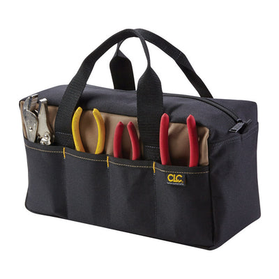 CLC 5.5 in. W X 6 in. H Polyester Tool Tote 8 pocket Black/Tan