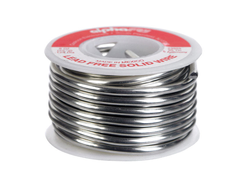 Alpha Fry 8 oz Lead-Free Solid Wire Solder 0.125 in. D Tin/Antimony 95/5