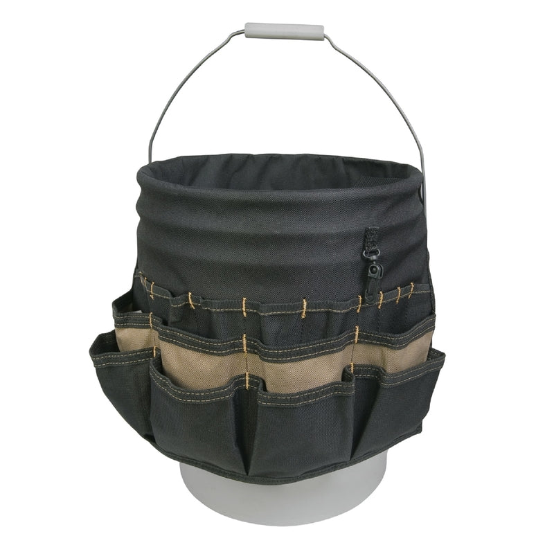 CLC 3 in. W X 12.75 in. H Polyester Bucket Organizer 48 pocket Black/Tan