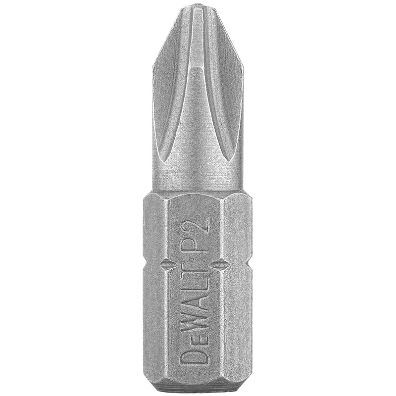 DeWalt Phillips #2 X 1 in. L Screwdriver Bit Heat-Treated Steel 25 pc