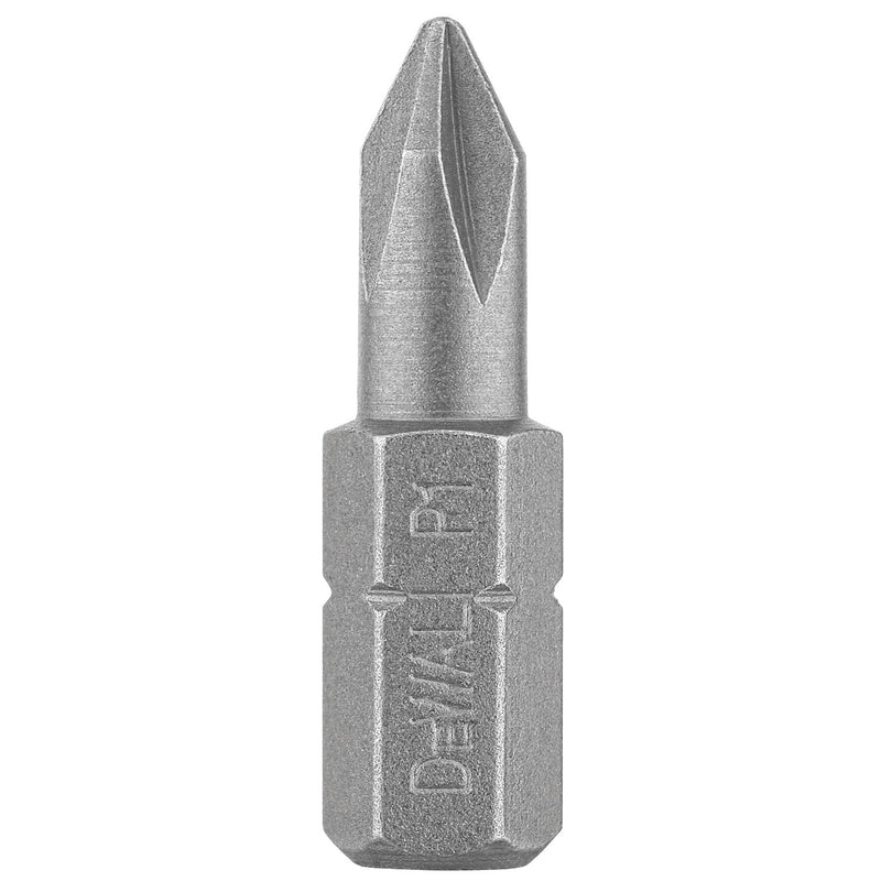DeWalt Phillips #1 X 1 in. L Screwdriver Bit Heat-Treated Steel 2 pc