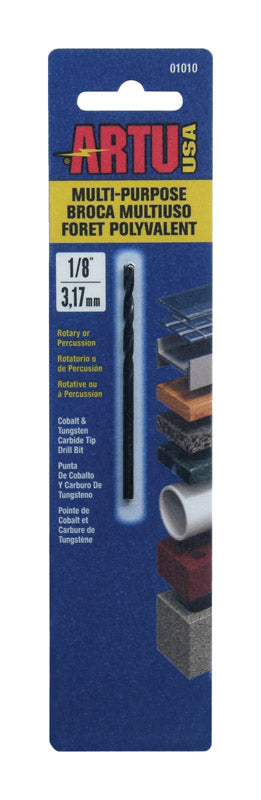 ARTU 1/8 in. X 2-5/8 in. L Tungsten Carbide Tipped Drill Bit Straight Shank