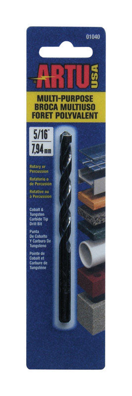 ARTU 5/16 in. X 4-1/2 in. L Tungsten Carbide Tipped Drill Bit Straight Shank