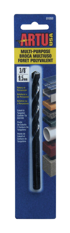 ARTU 3/8 in. X 5-1/4 in. L Tungsten Carbide Tipped Drill Bit Straight Shank