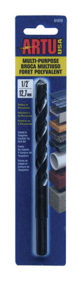 ARTU 1/2 in. X 6-1/4 in. L Tungsten Carbide Tipped Drill Bit Straight Shank