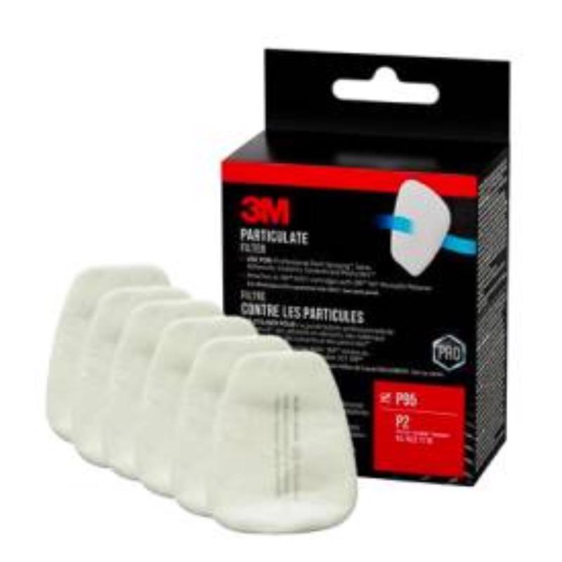 3M P95 Paint Spray and Pesticide Respirator Mask Replacement Filter 5000 White 3 pair