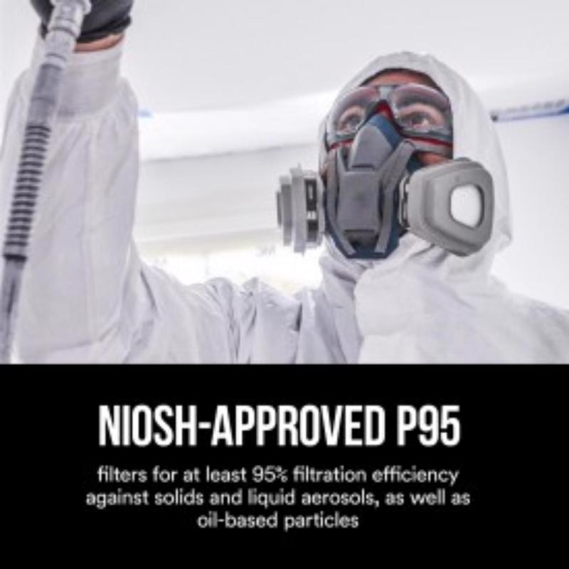 3M P95 Paint Spray and Pesticide Respirator Mask Replacement Filter 5000 White 3 pair