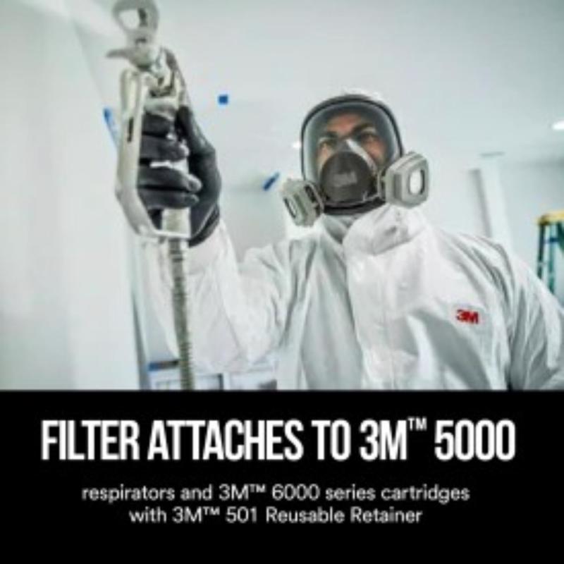 3M P95 Paint Spray and Pesticide Respirator Mask Replacement Filter 5000 White 3 pair