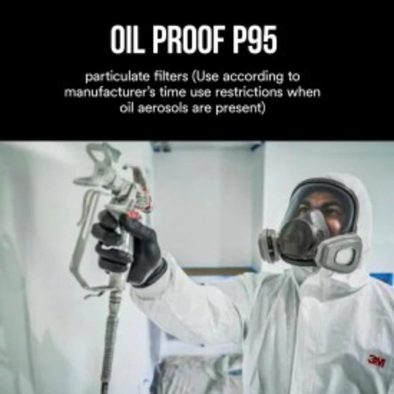 3M P95 Paint Spray and Pesticide Respirator Mask Replacement Filter 5000 White 3 pair