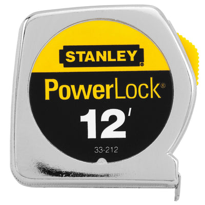 Stanley PowerLock 12 ft. L X 0.5 in. W Compact Tape Measure