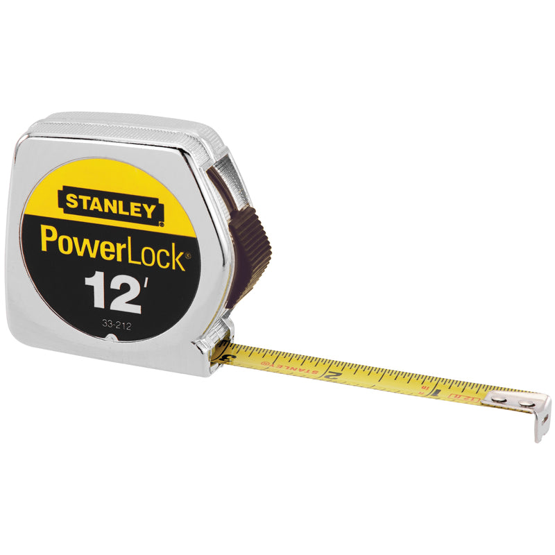 Stanley PowerLock 12 ft. L X 0.5 in. W Compact Tape Measure