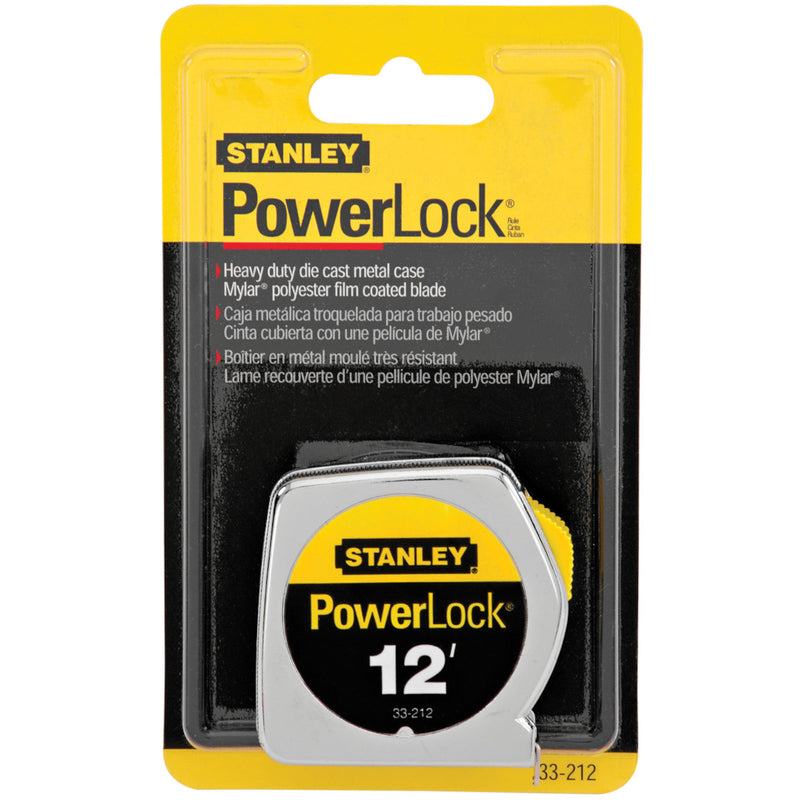Stanley PowerLock 12 ft. L X 0.5 in. W Compact Tape Measure