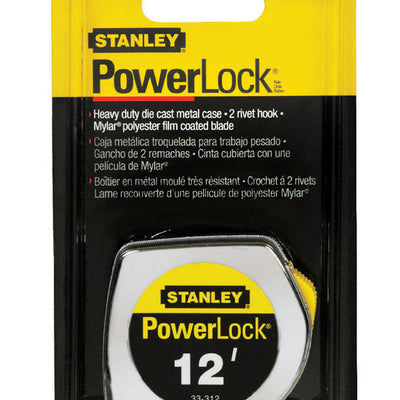 Stanley PowerLock 12 ft. L X 0.75 in. W Compact Tape Measure