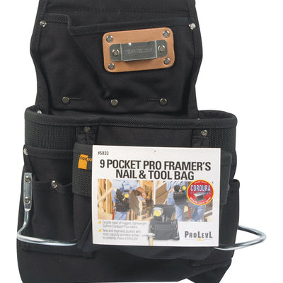CLC 5 in. W X 15.25 in. H Ballistic Polyester Tool Bag 9 pocket Black