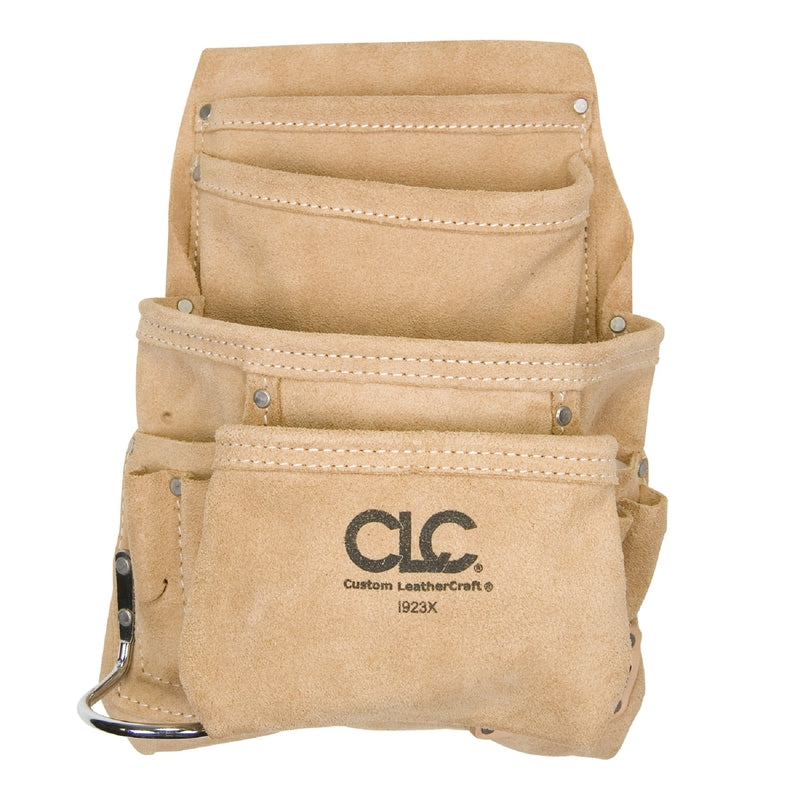 CLC 3 in. W X 11.5 in. H Suede Nail and Tool Pocket Apron 10 pocket Tan