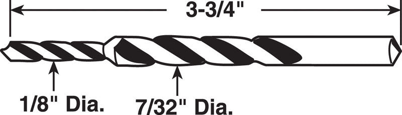 Prime-Line 7/32 in. X 3.75 in. L Steel Step Drill Bit Straight Shank