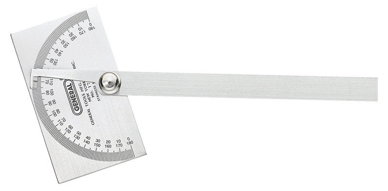 General 11-3/4 in. L X 6 in. W Protractor
