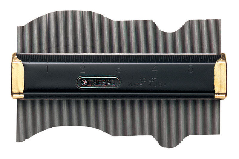 General 6 in. L X 3-1/2 in. W Contour Gauge