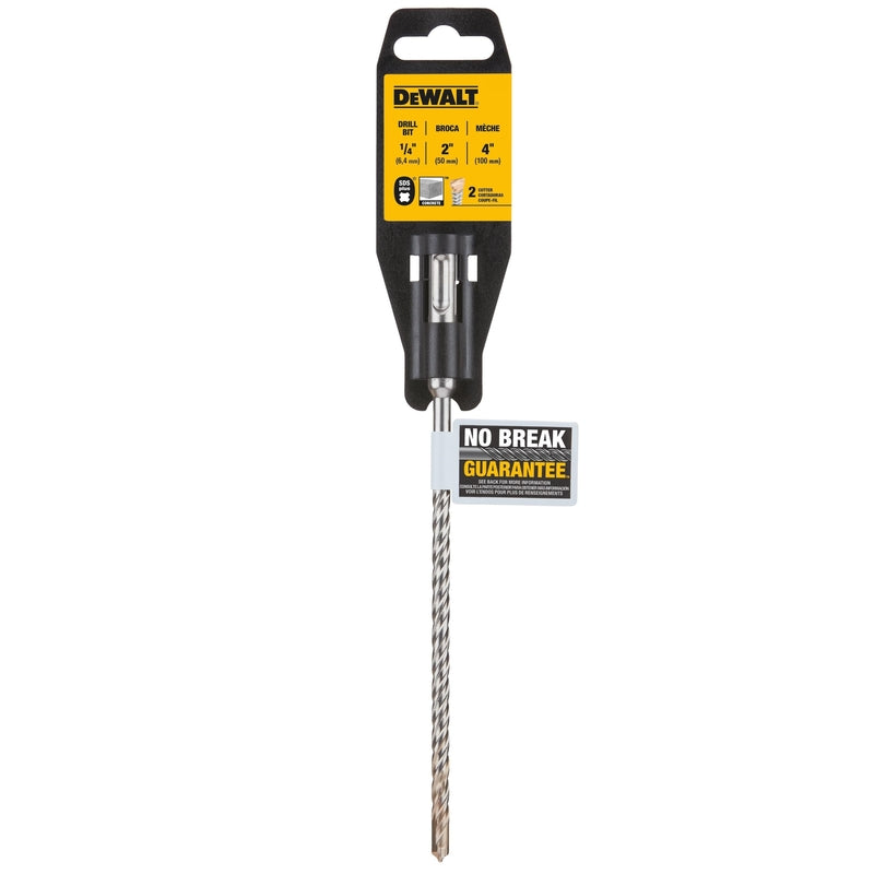 DEWALT Rock Carbide 1/4 in. X 4 in. L Carbide Tipped SDS-plus Drill Bit SDS-Plus Shank