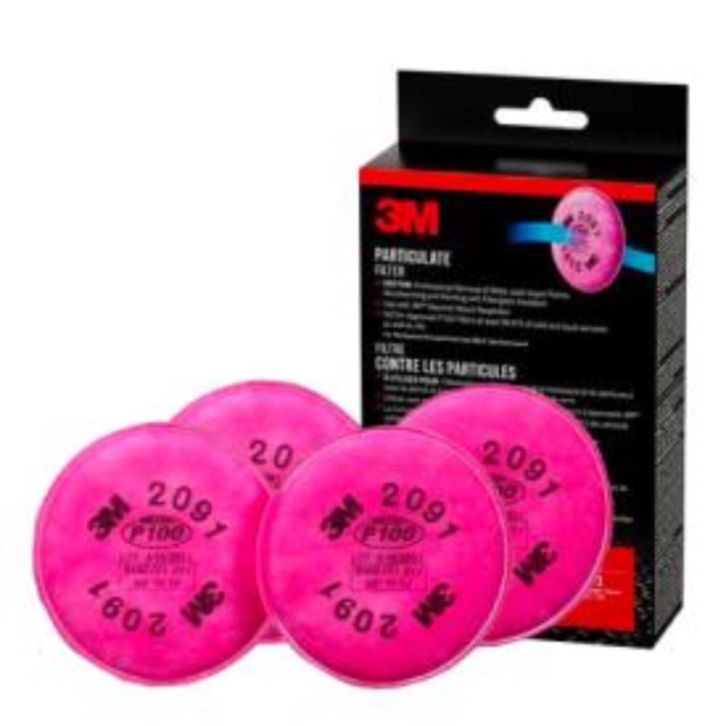 3M P100 Sanding and Lead Paint Removal Particulate Filter 6000&7500 Pink 2 pk