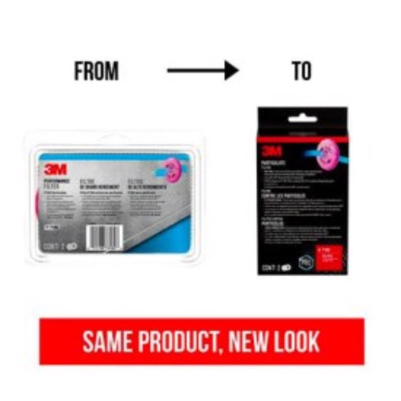 3M P100 Sanding and Lead Paint Removal Particulate Filter 6000&7500 Pink 2 pk