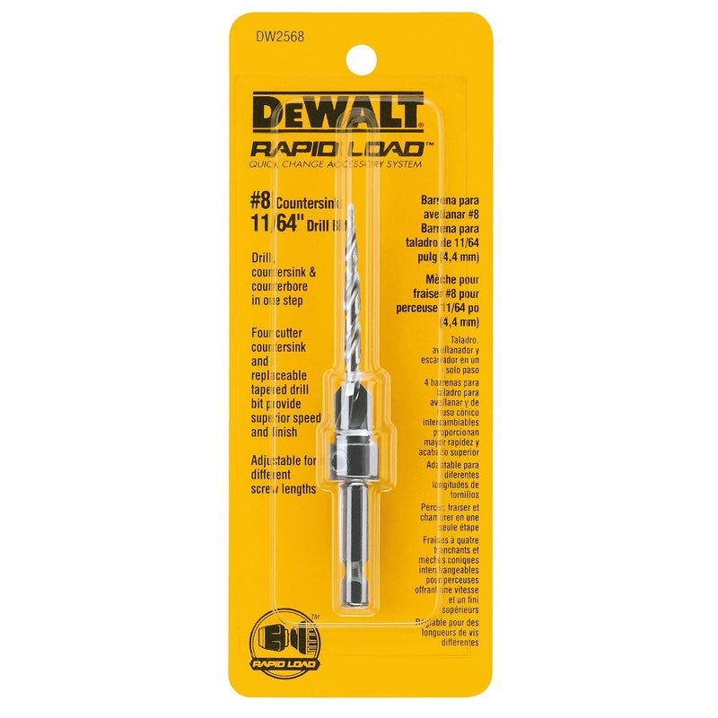 DeWalt Rapid Load #8 X 11/64 in. D Steel Countersink