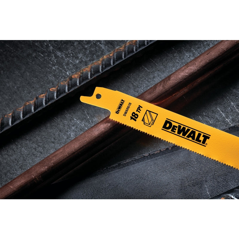 DeWalt 8 in. Bi-Metal Reciprocating Saw Blade 18 TPI 5 pk