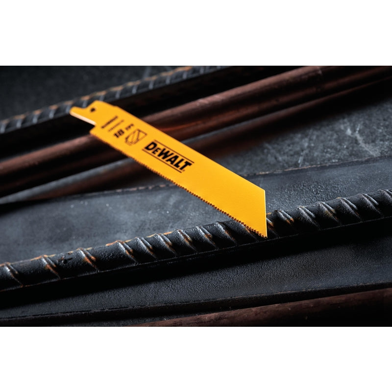 DEWALT 6 in. Bi-Metal Reciprocating Saw Blade 10/14 TPI 5 pk