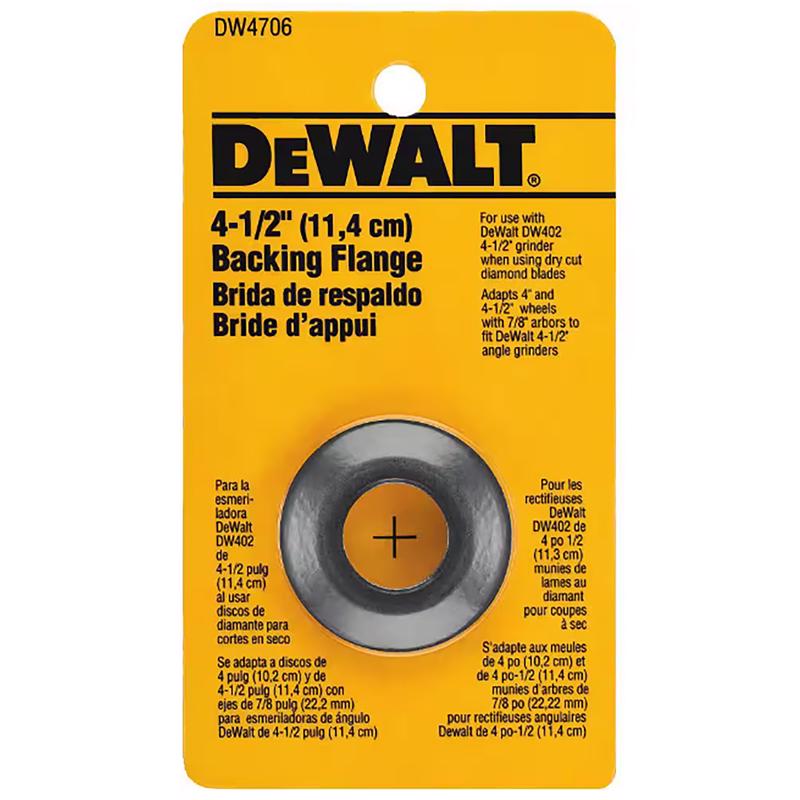 DeWalt 4-1/2 in. D Metal Backing Flange 5/8 in.-11 8500 rpm