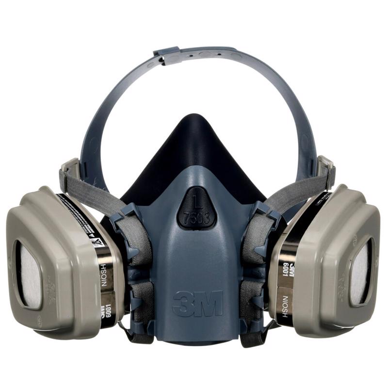 3M P95 Half Face Respirator Valved Blue L
