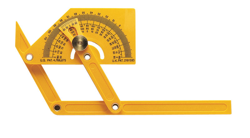 General Angel-Izer 8-5/8 in. L X 3-3/4 in. W Protractor Yellow