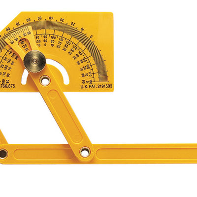 General Angel-Izer 8-5/8 in. L X 3-3/4 in. W Protractor Yellow