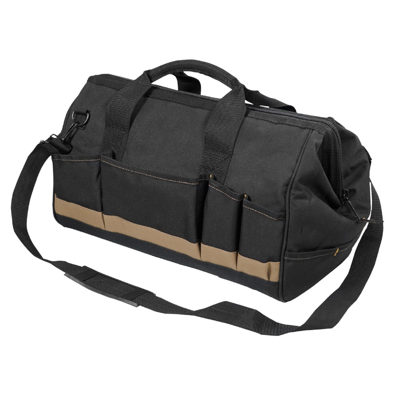 CLC 11 in. W X 12 in. H Polyester Tool Bag 25 pocket Black/Tan