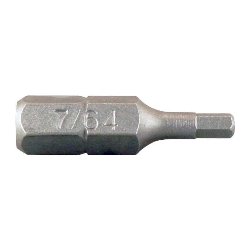 Best Way Tools Hex 7/64 in. X 1 in. L Screwdriver Bit Carbon Steel