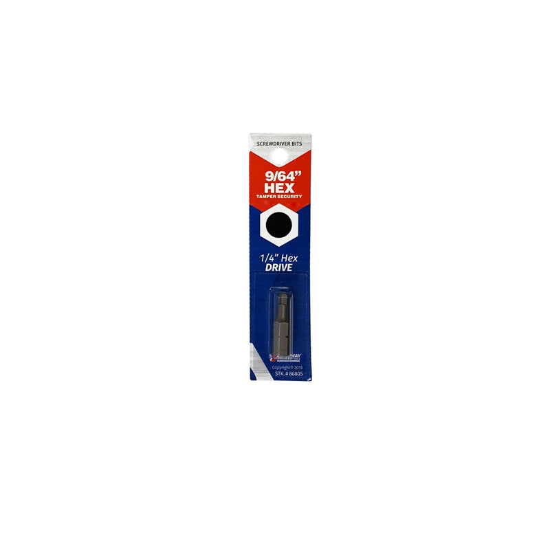 Best Way Tools Hex 9/64 in. X 1 in. L Screwdriver Bit Carbon Steel