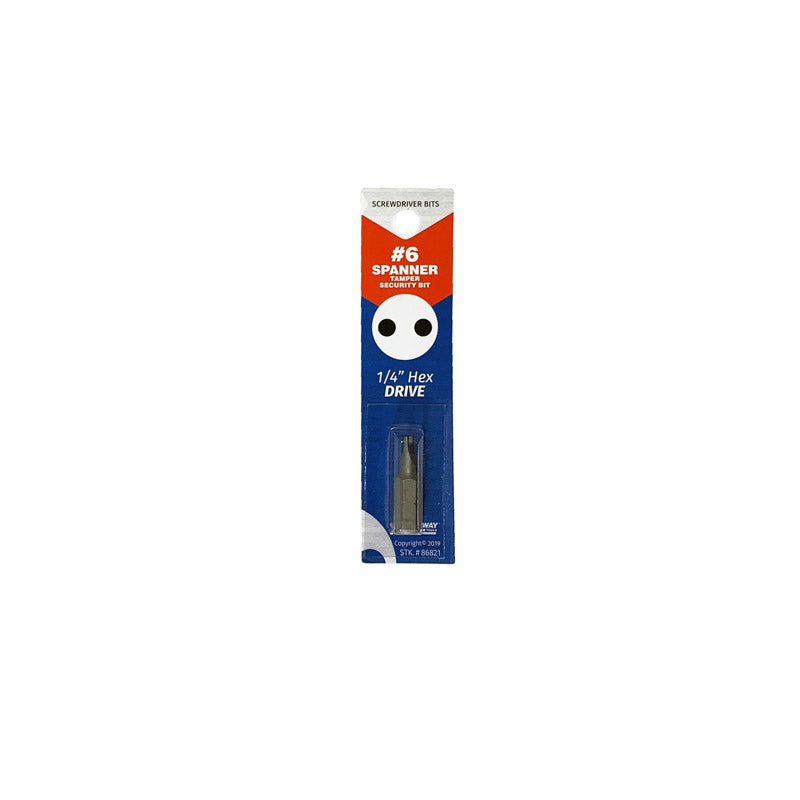 Best Way Tools Spanner #6 X 1 in. L Tamper-Proof Security Bit Carbon Steel