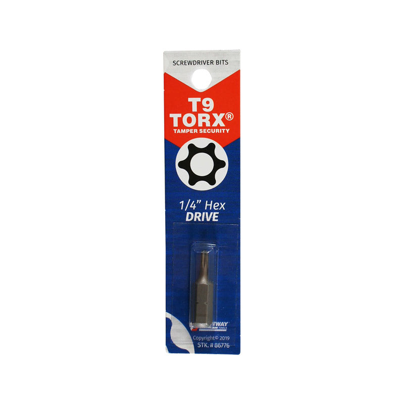 Best Way Tools Torx T9 X 1 in. L Screwdriver Bit Carbon Steel
