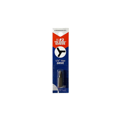 Best Way Tools Tri-Wing Torx #2 X 1 in. L Screwdriver Bit Carbon Steel