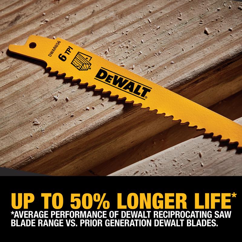 DeWalt Bi-Metal Reciprocating Saw Blade Set Multi TPI 6 pk