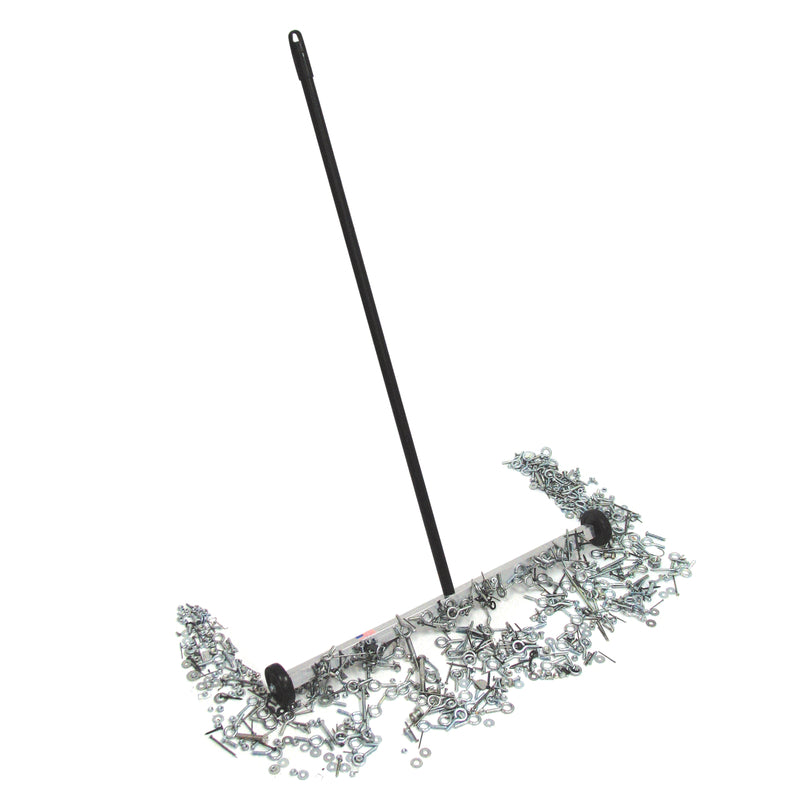 Magnet Source 43 in. L X 30 in. W Black/White Push-Type Magnetic Mini Sweeper 55 lb. pull