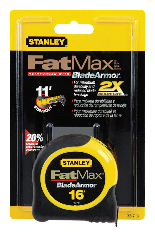 Stanley FatMax 16 ft. L X 1.25 in. W Compact Wide Blade Tape Measure