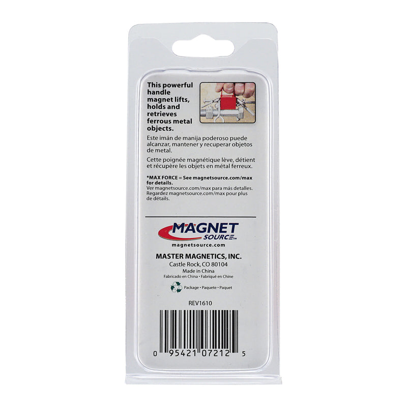 Magnet Source 1 in. L X .75 in. W Red Handle Magnet 25 lb. pull