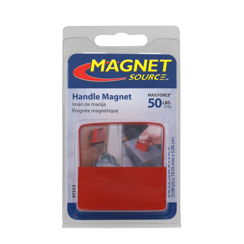 Magnet Source 2 in. L X .75 in. W Red Handle Magnet 50 lb. pull