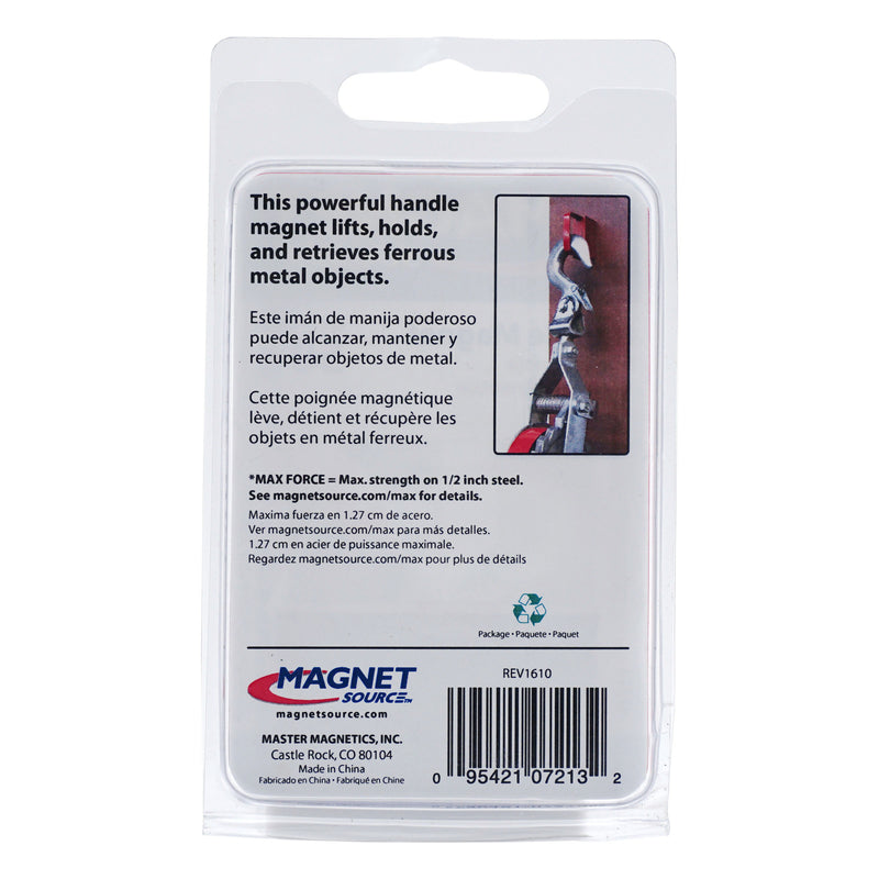 Magnet Source 2 in. L X .75 in. W Red Handle Magnet 50 lb. pull