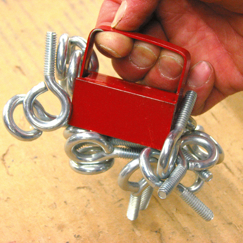 Magnet Source 2 in. L X .75 in. W Red Handle Magnet 50 lb. pull