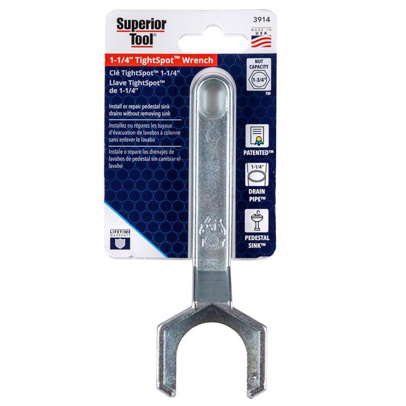 Superior Tool Pedestal Sink Wrench Silver
