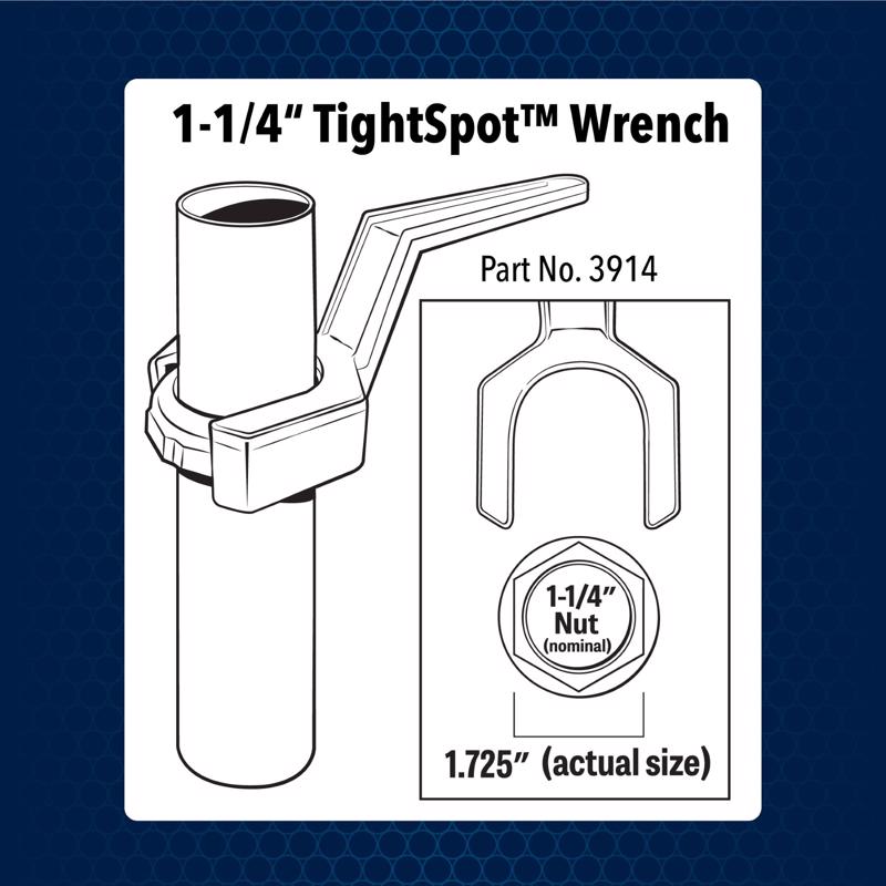 Superior Tool Pedestal Sink Wrench Silver