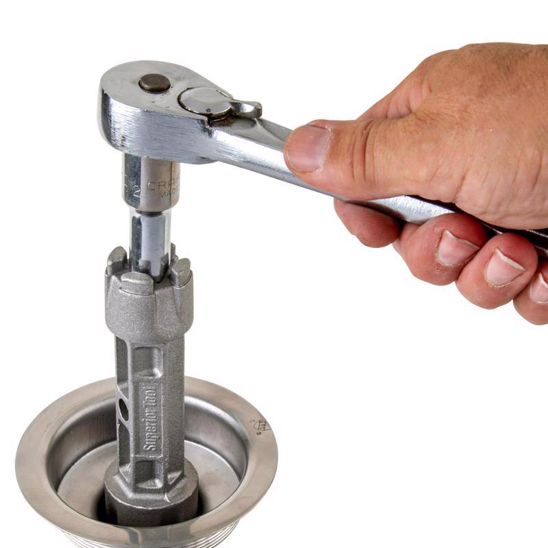 Superior Tool Drain Wrench Gray
